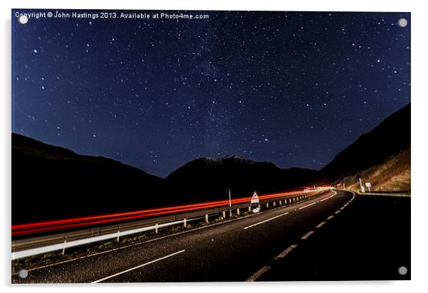 Milky Way over Argyll Acrylic by John Hastings