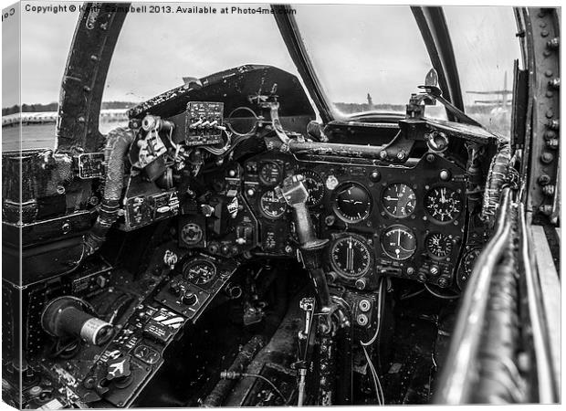 Hawker Hunter cockpit Canvas Print by Keith Campbell