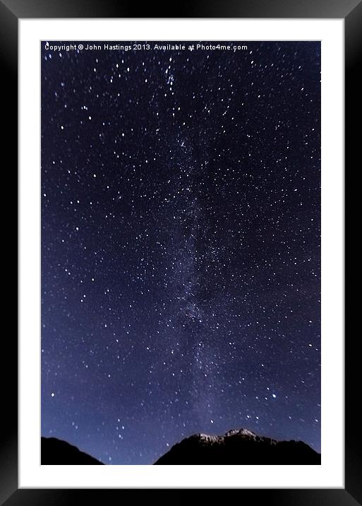 The Milky Way Framed Mounted Print by John Hastings