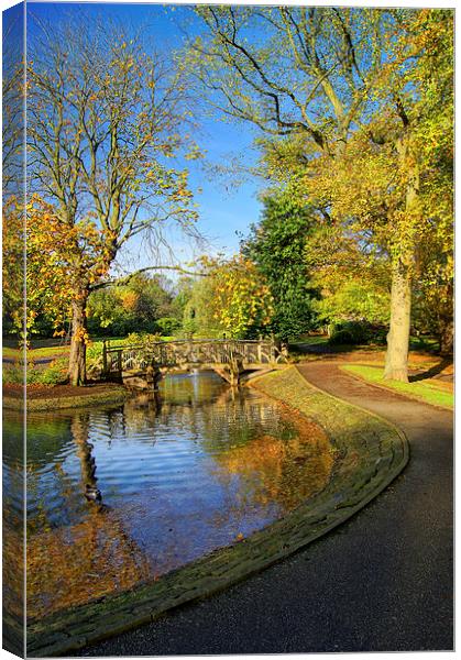 Weston Park Pond in Sheffield Canvas Print by Darren Galpin