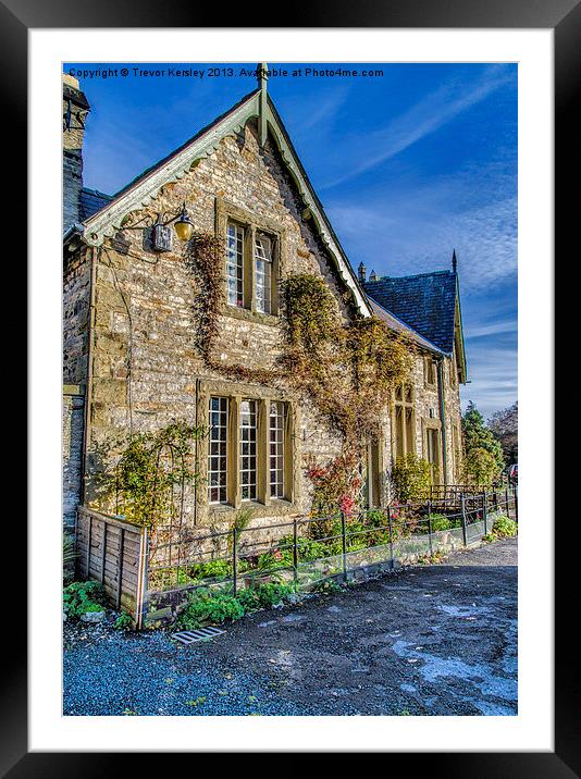 Church Cottages Wensley Framed Mounted Print by Trevor Kersley RIP
