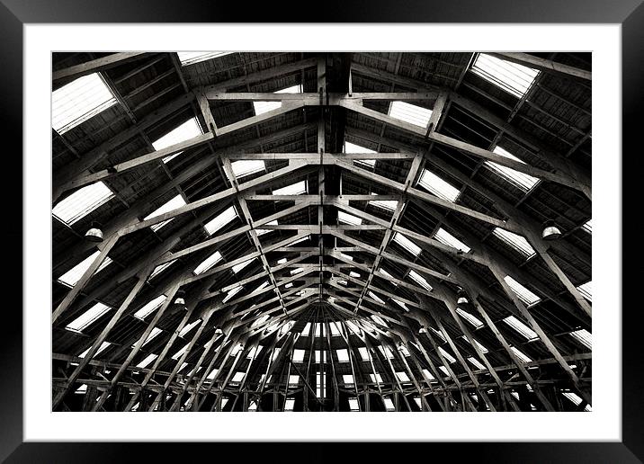 Symmetrical timber Framed Mounted Print by David Hare