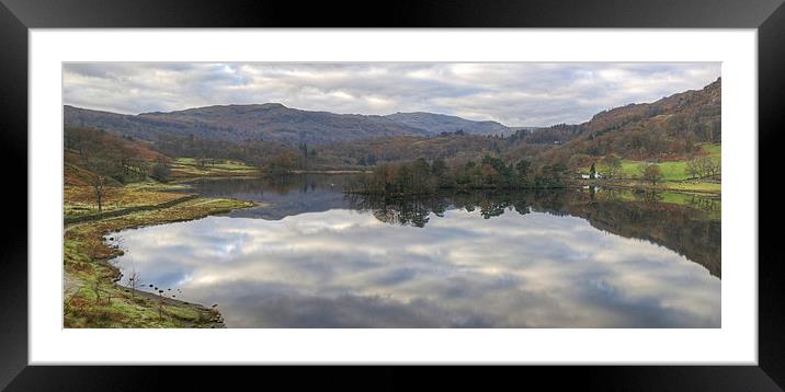Rydal Water Panorama Framed Mounted Print by Jamie Green