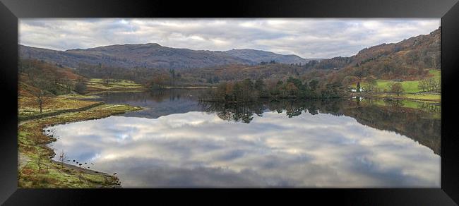 Rydal Water Panorama Framed Print by Jamie Green