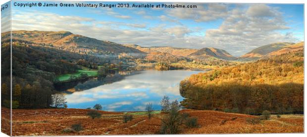 Grasmere Panorama Canvas Print by Jamie Green