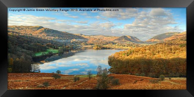 Grasmere Panorama Framed Print by Jamie Green