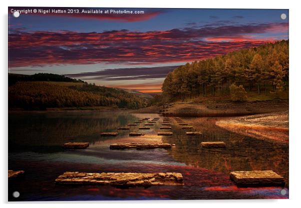 Ouzelden Sunset Acrylic by Nigel Hatton