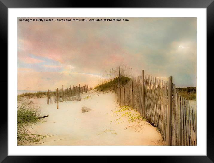 Sunrise on the beach Framed Mounted Print by Betty LaRue
