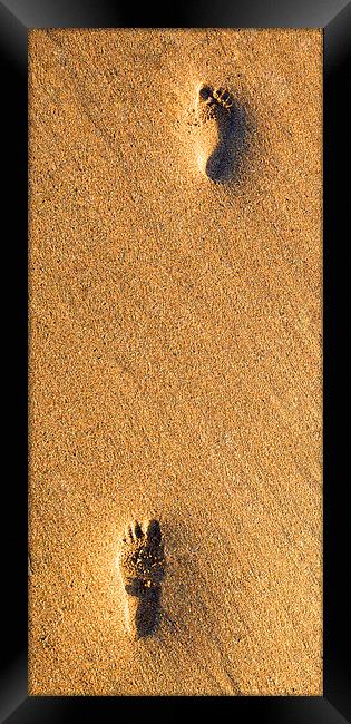 Footprints in the Sand Framed Print by Mike Gorton
