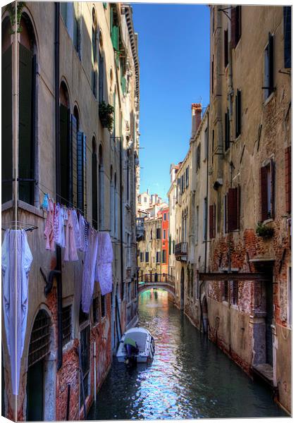 Washday in Venice Canvas Print by Tom Gomez