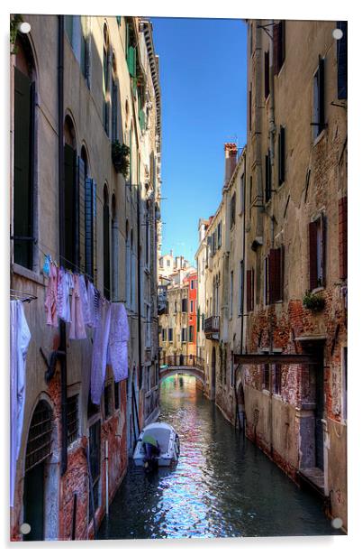 Washday in Venice Acrylic by Tom Gomez