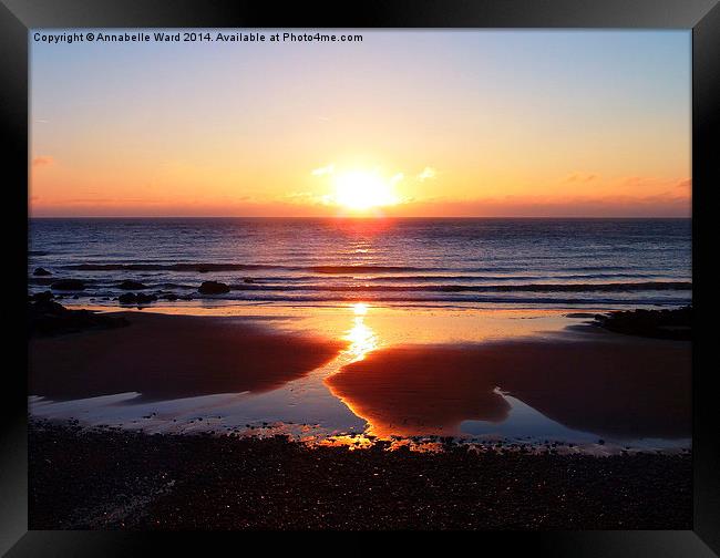 Fiery Sunrise Framed Print by Annabelle Ward