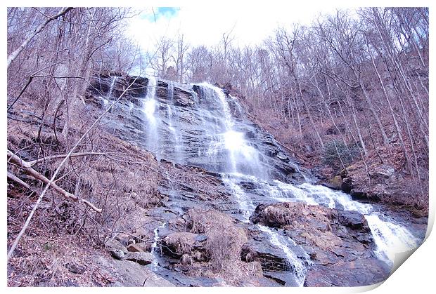 Amicalola Falls in February Print by Emma Crowter
