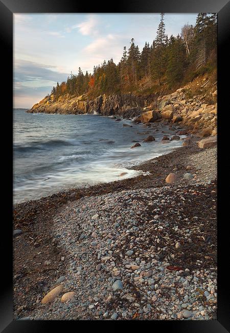 Hunters Beach, Maine Framed Print by David Roossien