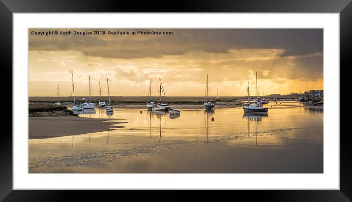 Wells harbour, early morning Framed Mounted Print by Keith Douglas