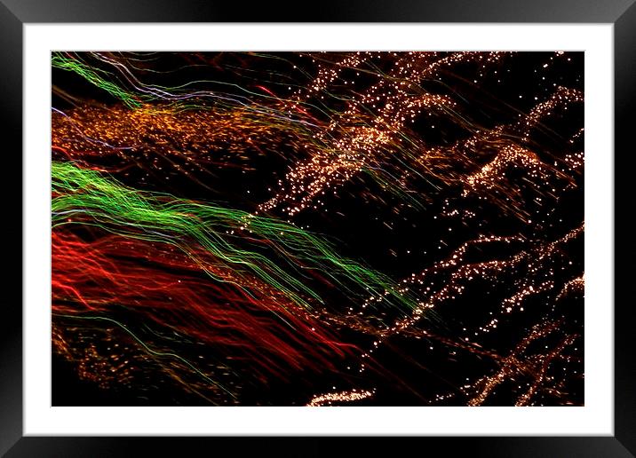 painting the sky with fireworks Framed Mounted Print by Heather Newton