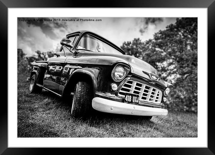 Chevrolet 3100 Pick Up Truck Framed Mounted Print by Mark Stone
