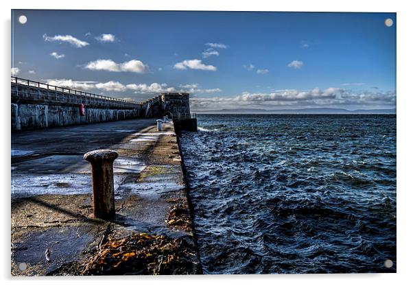 Saltcoats Harbour Acrylic by Sam Smith