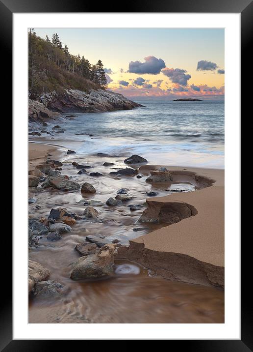 Creek at Sand Beach, Maine Framed Mounted Print by David Roossien