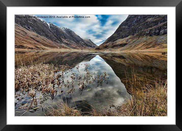 Famous Scottish Highland Glen Framed Mounted Print by Andy Anderson