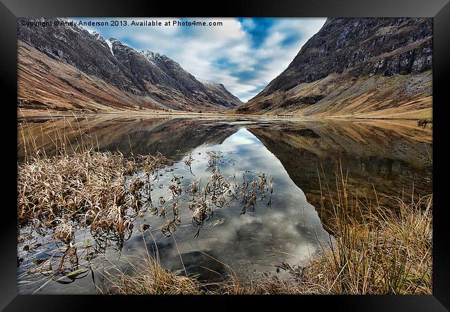 Famous Scottish Highland Glen Framed Print by Andy Anderson