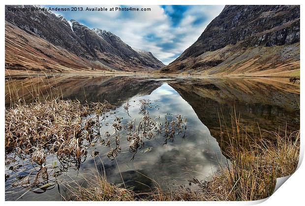 Famous Scottish Highland Glen Print by Andy Anderson