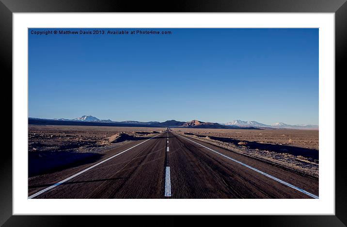 Road to Atacama Framed Mounted Print by Matthew Davis