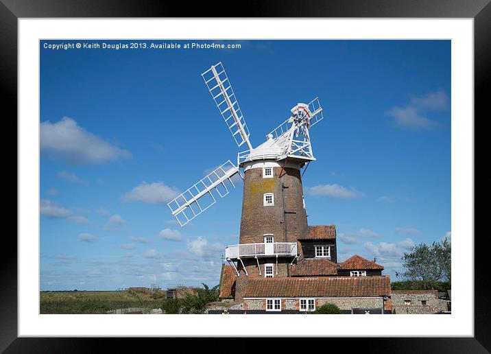 Cley Windmill Framed Mounted Print by Keith Douglas