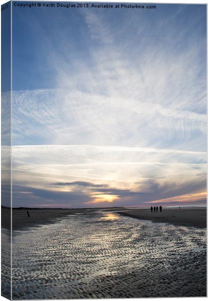 Brancaster Sunset Canvas Print by Keith Douglas