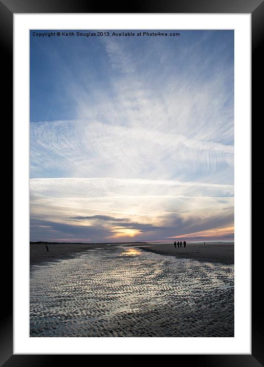 Brancaster Sunset Framed Mounted Print by Keith Douglas