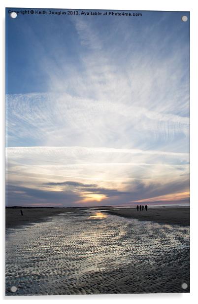 Brancaster Sunset Acrylic by Keith Douglas