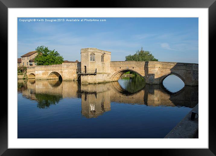 St Ives Bridge, Cambridgeshire Framed Mounted Print by Keith Douglas