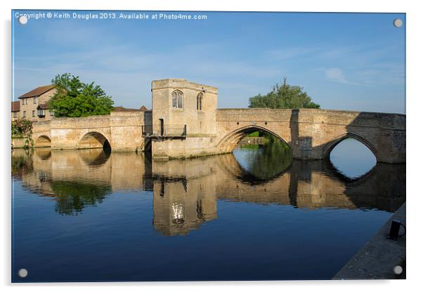St Ives Bridge, Cambridgeshire Acrylic by Keith Douglas
