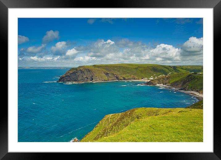 Crackington Haven Cornwall Framed Mounted Print by David Wilkins