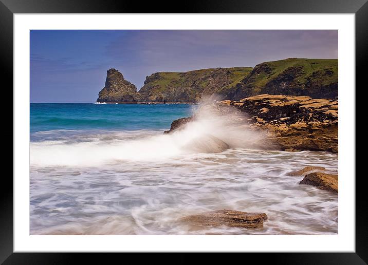 Barras Nose Bossiney Cornwall Framed Mounted Print by David Wilkins
