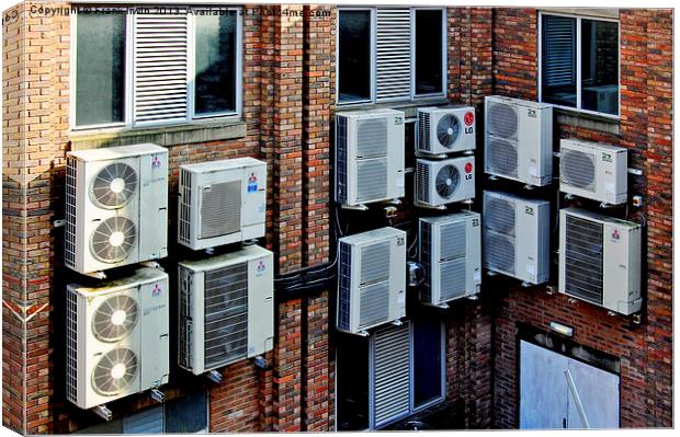 A plethora of condenser units. Canvas Print by Frank Irwin