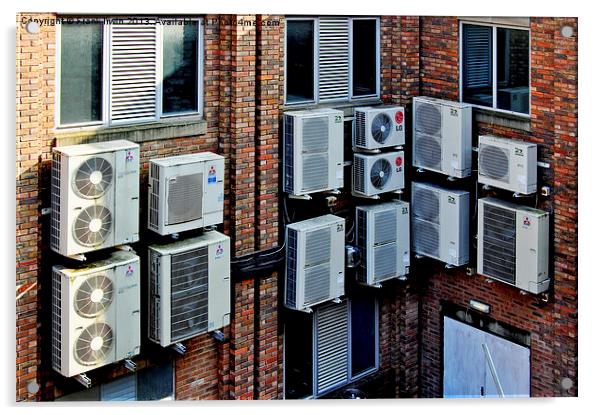 A plethora of condenser units. Acrylic by Frank Irwin