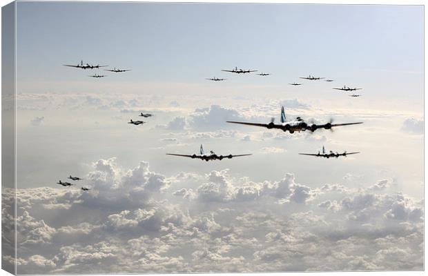 B-17 Bomb Group Canvas Print by J Biggadike