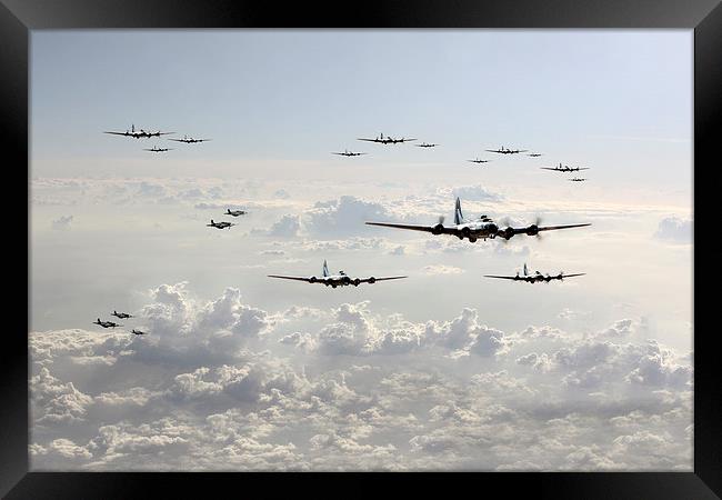 B-17 Bomb Group Framed Print by J Biggadike