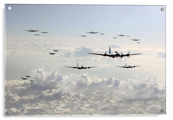 B-17 Bomb Group Acrylic by J Biggadike