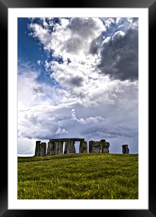 Stonehenge in spring Framed Mounted Print by Andy Davis