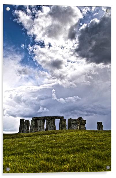 Stonehenge in spring Acrylic by Andy Davis
