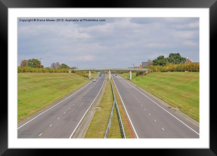  Dual Carriage way Essex Framed Mounted Print by Diana Mower