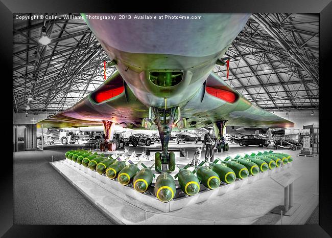 Vulcan and Bombs - R.A.F. Museum Hendon 1 Framed Print by Colin Williams Photography