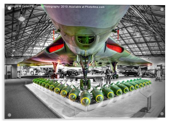 Vulcan and Bombs - R.A.F. Museum Hendon 1 Acrylic by Colin Williams Photography