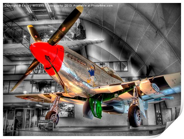 North American P-51D Mustang - Hendon Print by Colin Williams Photography
