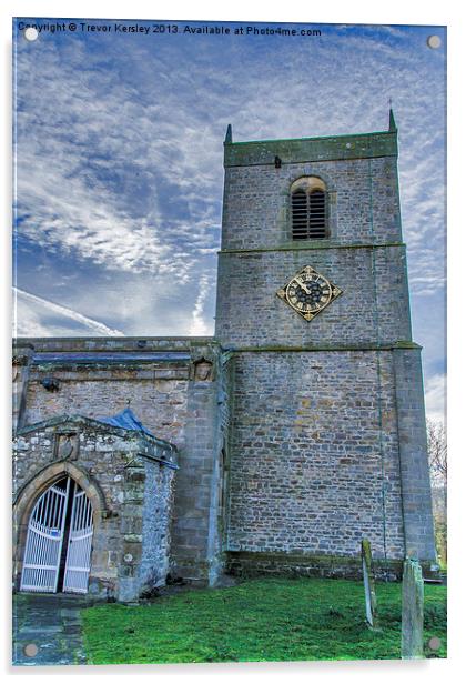 Holy Trinity Wensley Acrylic by Trevor Kersley RIP