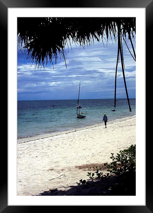 JST2754 Shanzu beach, Mombasa Framed Mounted Print by Jim Tampin