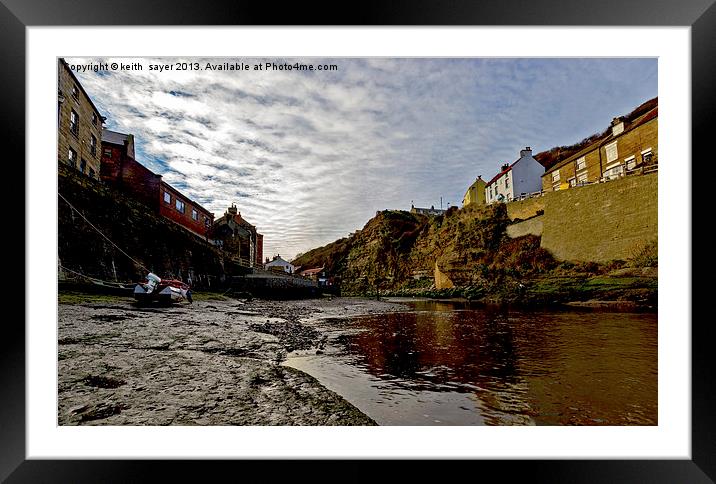Roxby Beck Staithes Framed Mounted Print by keith sayer
