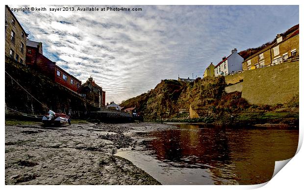 Roxby Beck Staithes Print by keith sayer